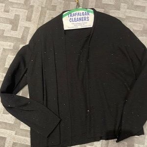 St Johns black w sparkle sweater set